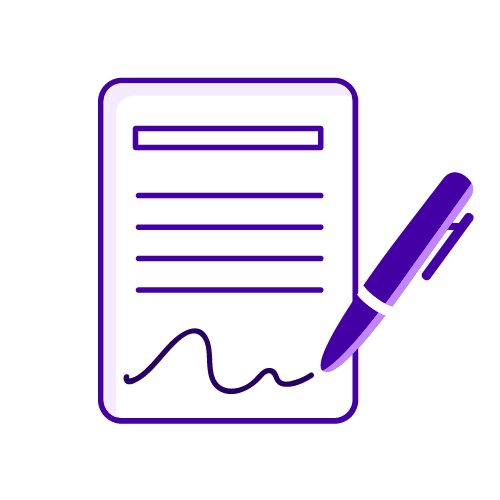 Electricity contract with signature